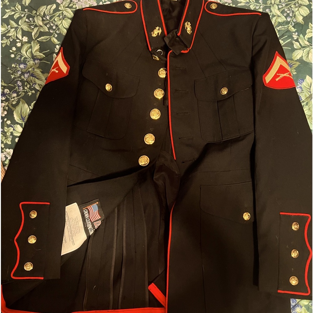 This Marine Dress Blue Jacket DSCP by Crown Clothing Company.